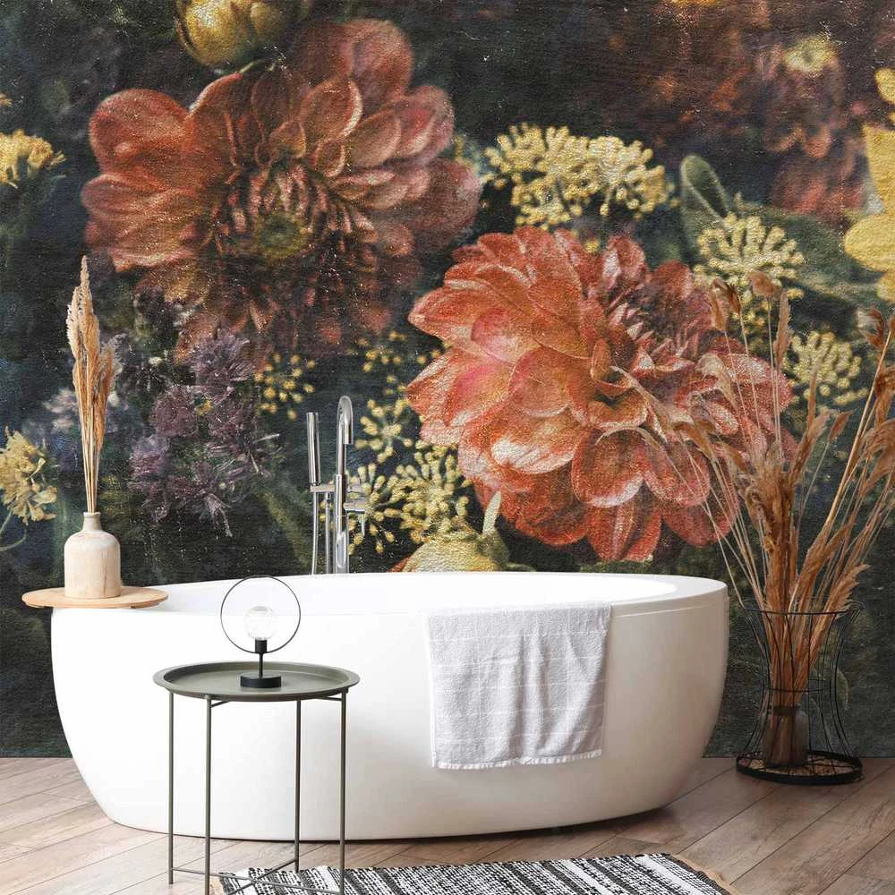 Artgeist Fototapetas - Retro Flowers - First Variant