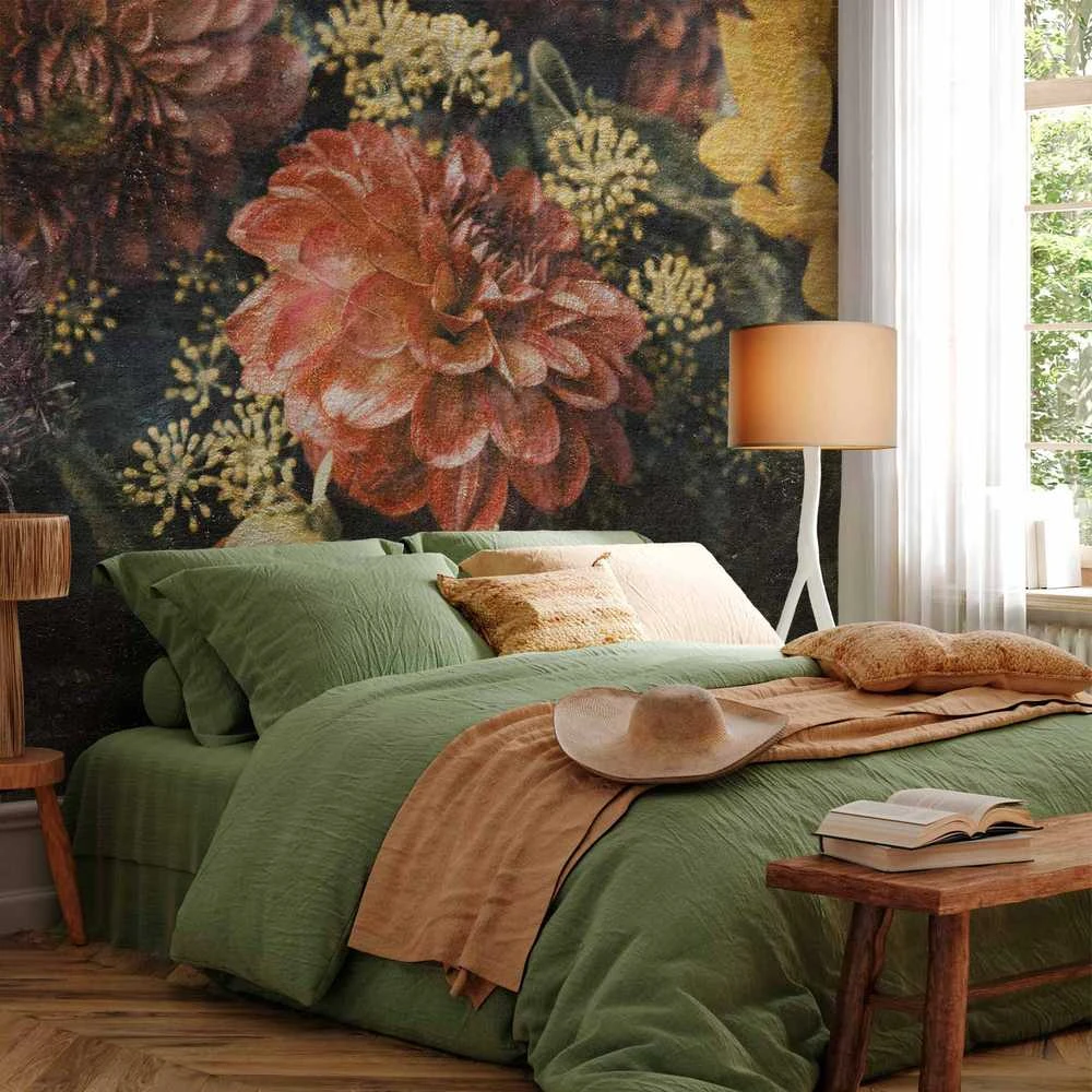 Artgeist Fototapetas - Retro Flowers - First Variant