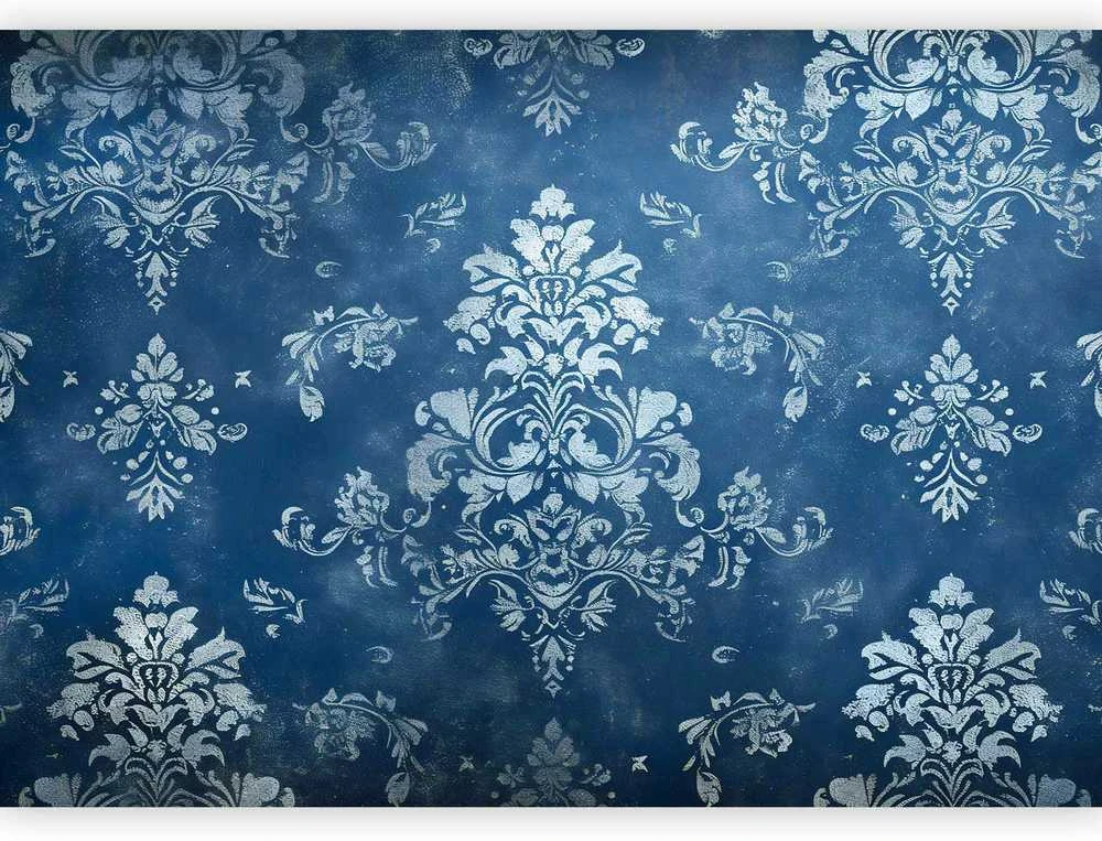 Artgeist Fototapetas - Retro Ornament Decorative Motif in Worn Blues