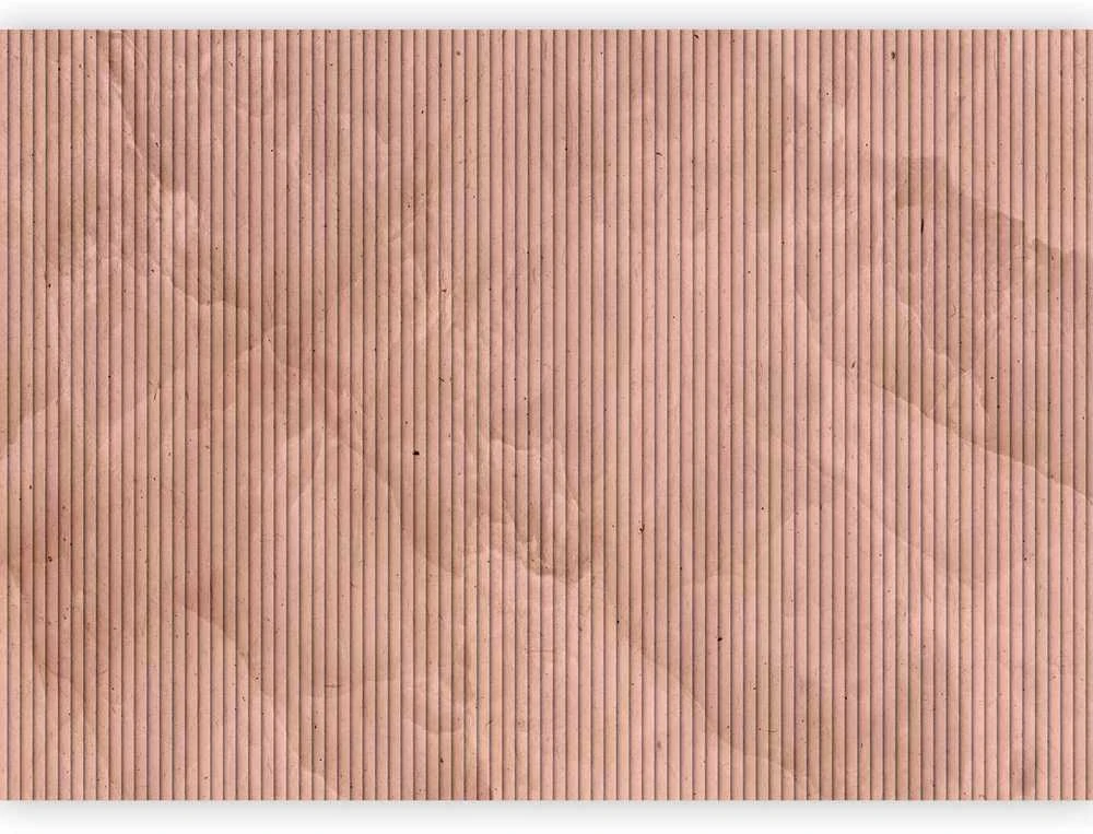 Artgeist Fototapetas - Rožinė reed - solid background with textured vertical stripes with pattern