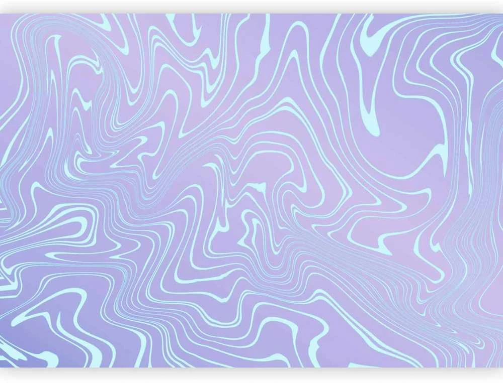 Artgeist Fototapetas - Sea Abstraction - Intriguing Composition of Wavy Shapes in Shades of Mėlyna