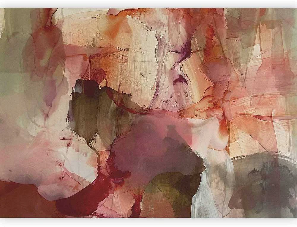 Artgeist Fototapetas - Spring composition – transparencies and forms in watercolor style