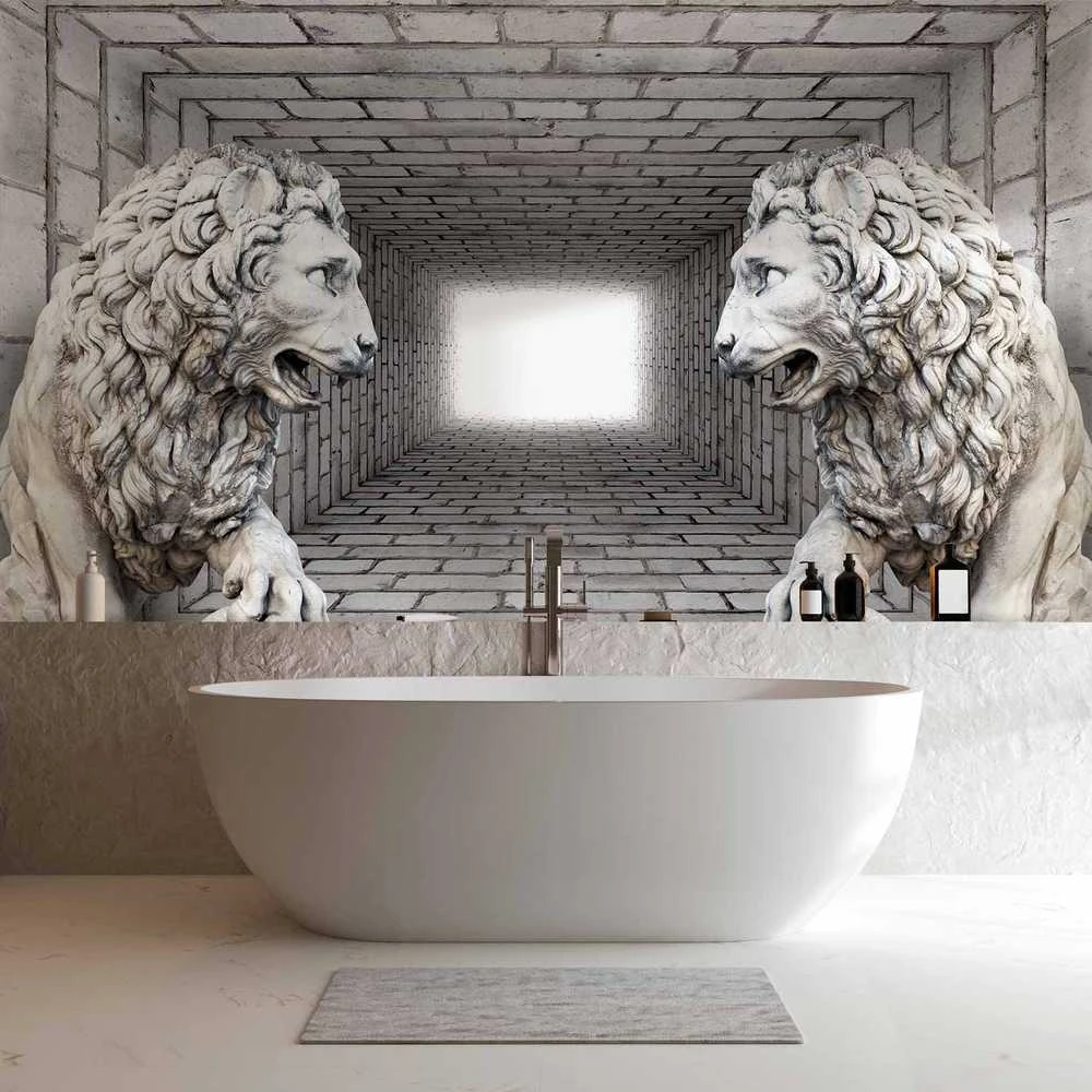Artgeist Fototapetas - Stone Lions