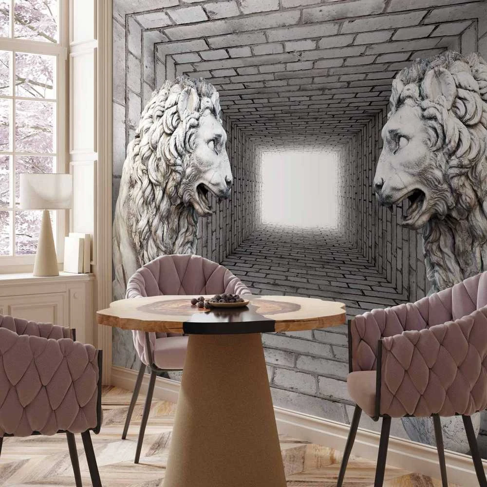 Artgeist Fototapetas - Stone Lions