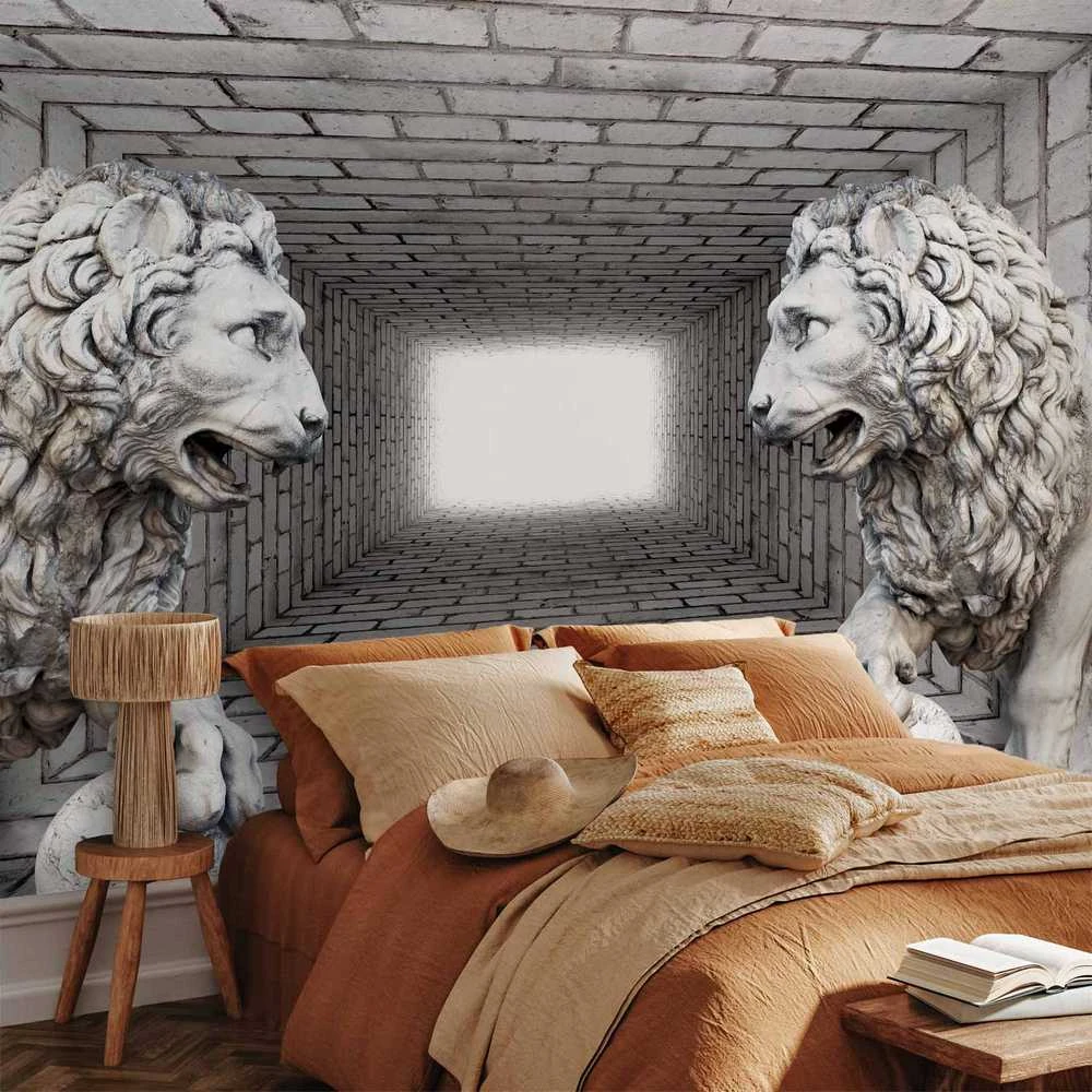 Artgeist Fototapetas - Stone Lions