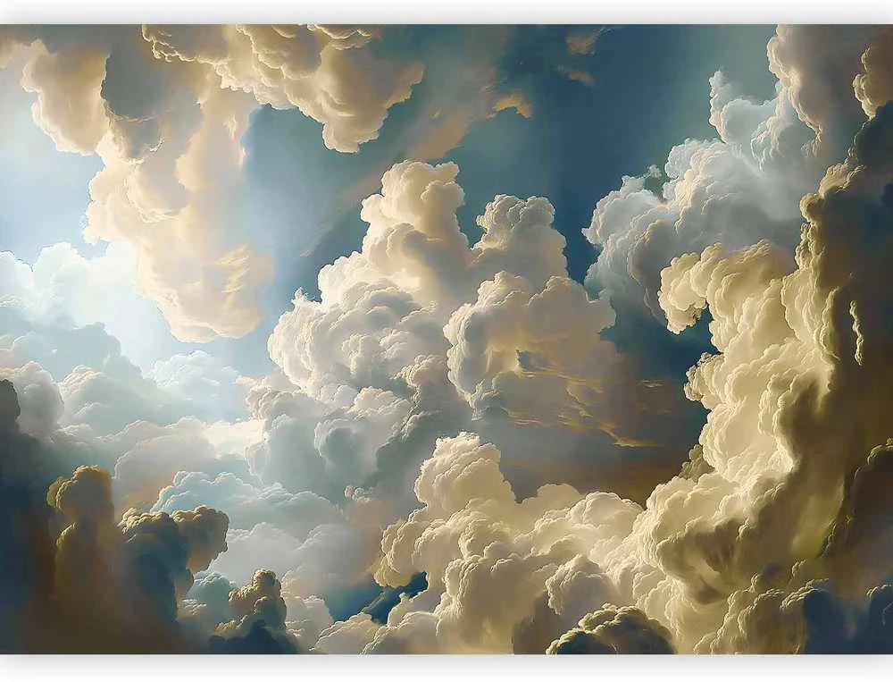 Artgeist Fototapetas - Sun and Shadows: A Theatrical Ekranas of Nature High Above the Earth