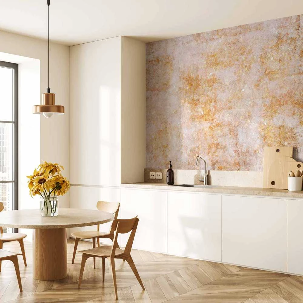 Artgeist Fototapetas - Sun explosion - abstract composition with uniform background in patterns