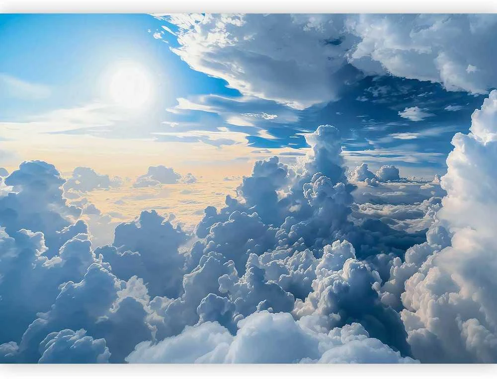 Artgeist Fototapetas - Symphony of Light: Sun and Clouds Collaborating on a Beautiful Sky