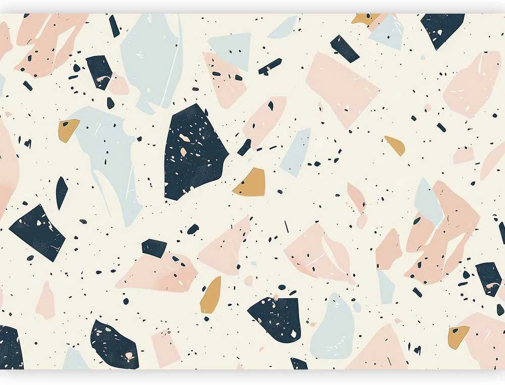 Artgeist Fototapetas - Terrazzo with Large Scaled Stones in Subdued Colors
