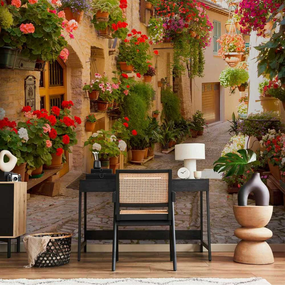 Artgeist Fototapetas - The Alley in Spello (Italy)
