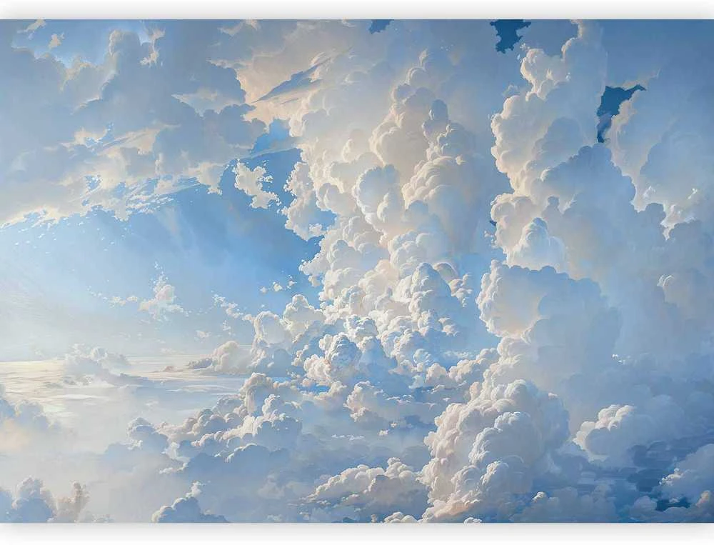 Artgeist Fototapetas - The Sun Revealing the Secrets of the Clouds: Spectacular Images in the Sky