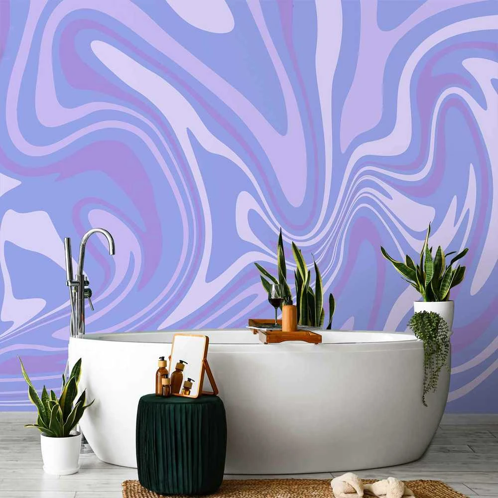Artgeist Fototapetas - Violetinė Composition - Abstract Background in Violet-Violetinė-Lavender Hues