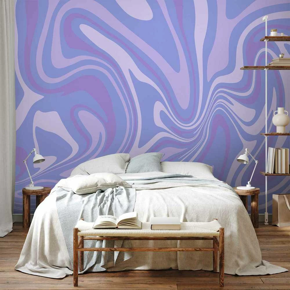 Artgeist Fototapetas - Violetinė Composition - Abstract Background in Violet-Violetinė-Lavender Hues