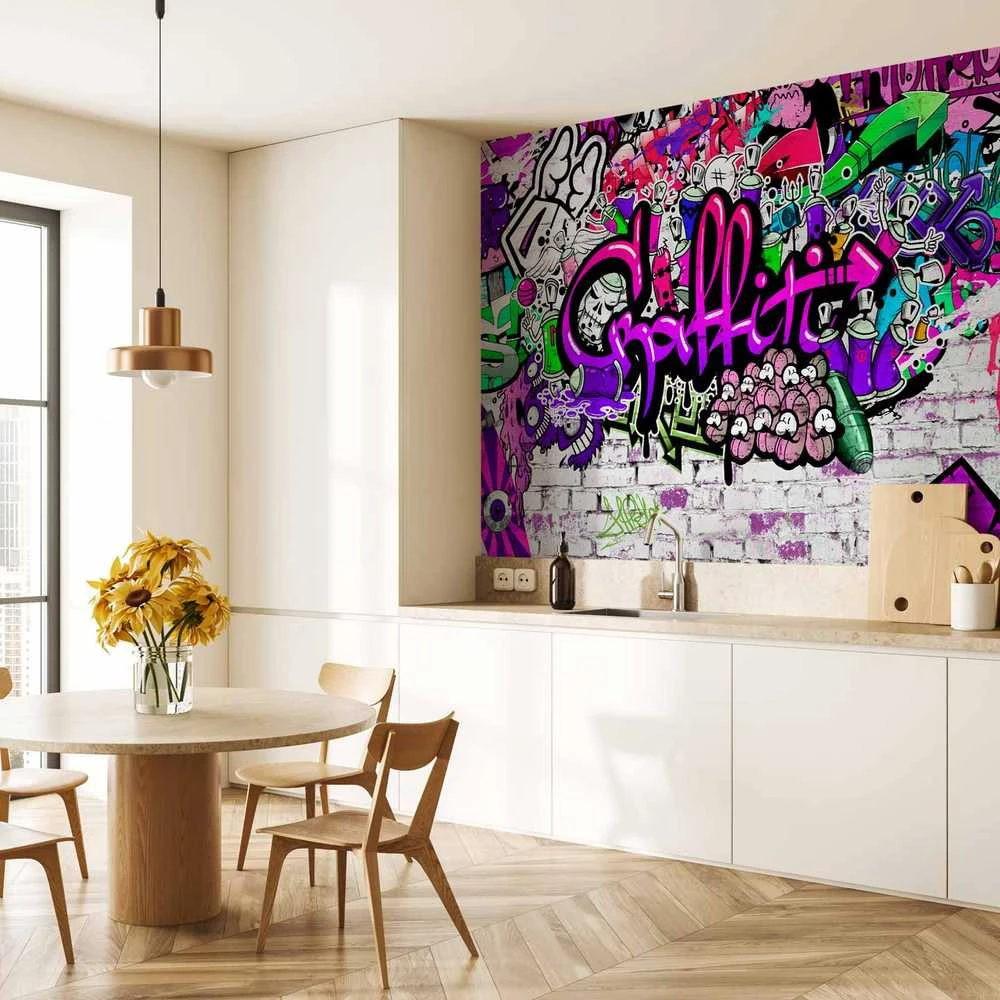 Artgeist Fototapetas - Violetinė Graffiti