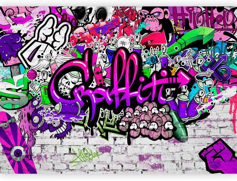 Artgeist Fototapetas - Violetinė Graffiti