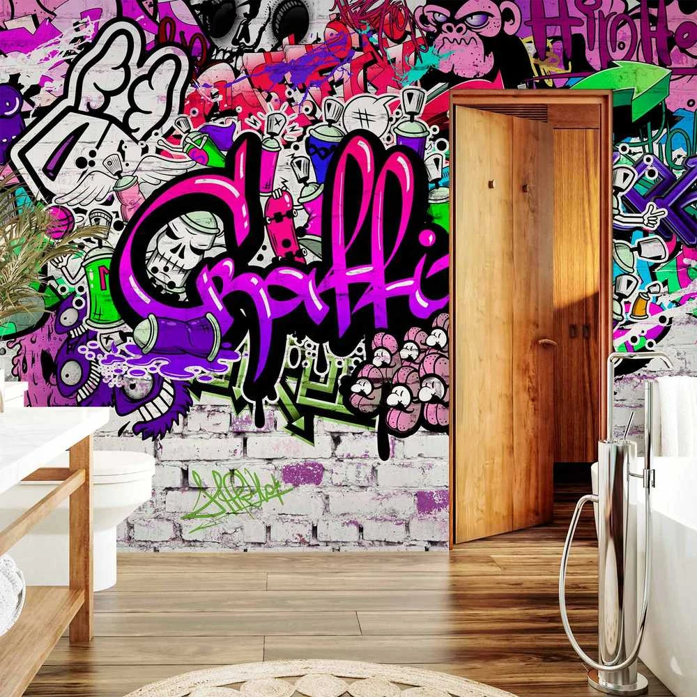 Artgeist Fototapetas - Violetinė Graffiti
