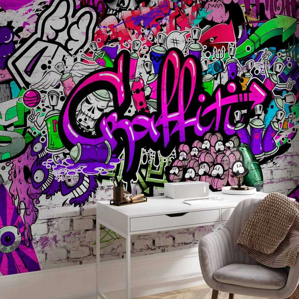 Artgeist Fototapetas - Violetinė Graffiti