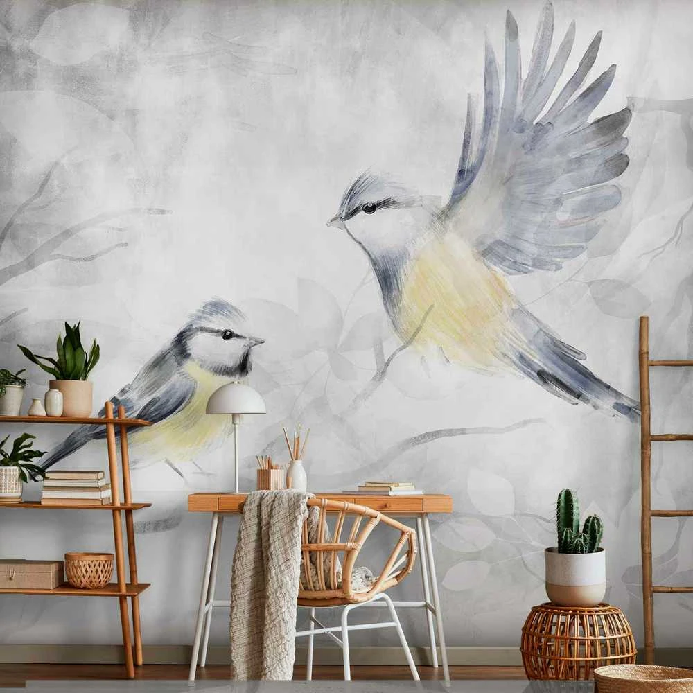 Artgeist Fototapetas - Watercolor Tit - Second Variant