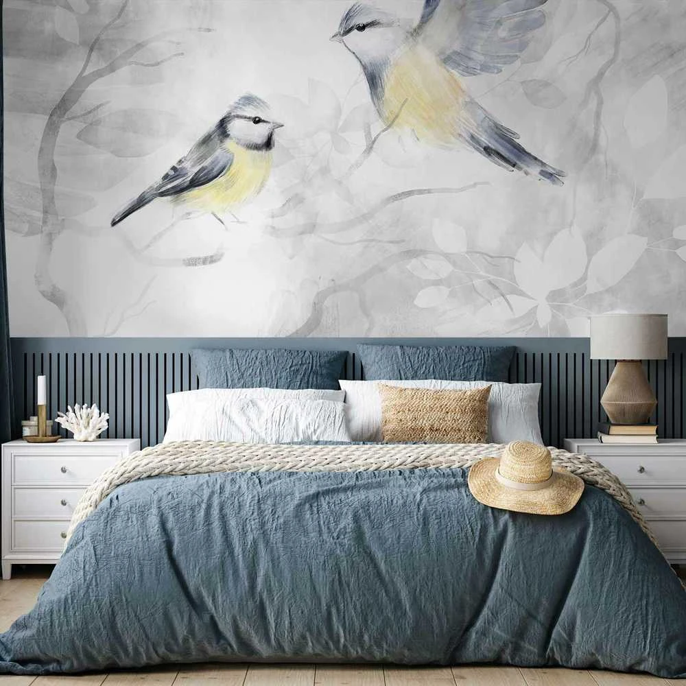 Artgeist Fototapetas - Watercolor Tit - Second Variant