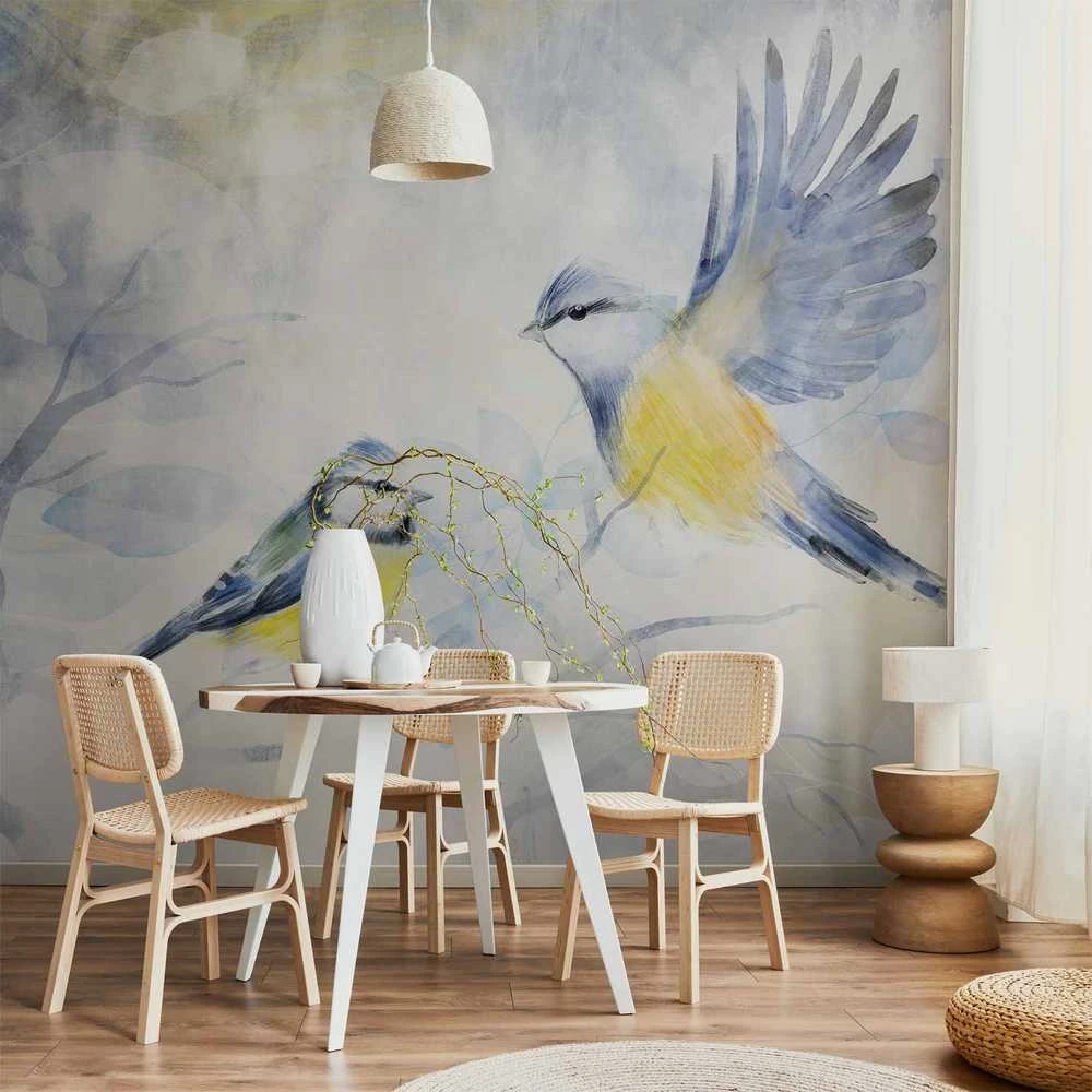 Artgeist Fototapetas - Watercolor Tit - First Variant