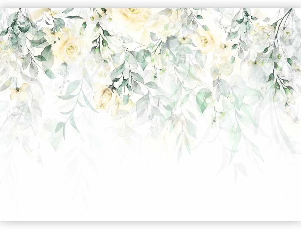 Artgeist Fototapetas - Waterfall of Roses - Second Variant