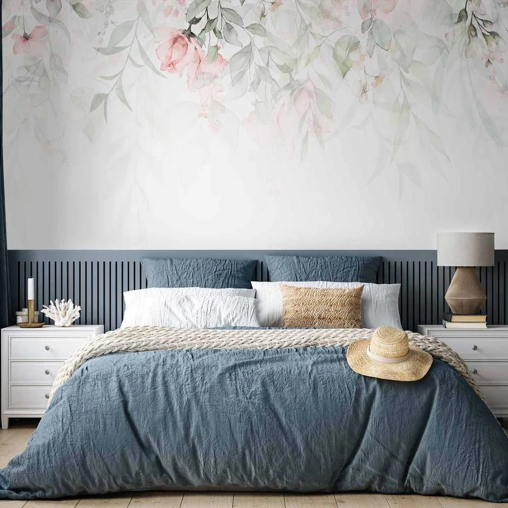 Artgeist Fototapetas - Waterfall of Roses - First Variant