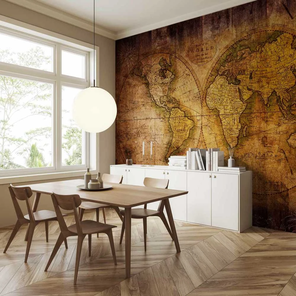Artgeist Fototapetas - World on old map