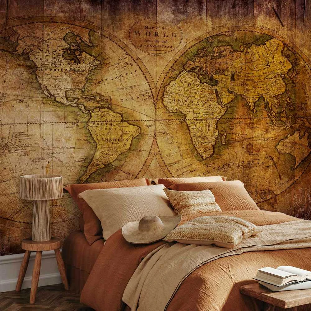 Artgeist Fototapetas - World on old map