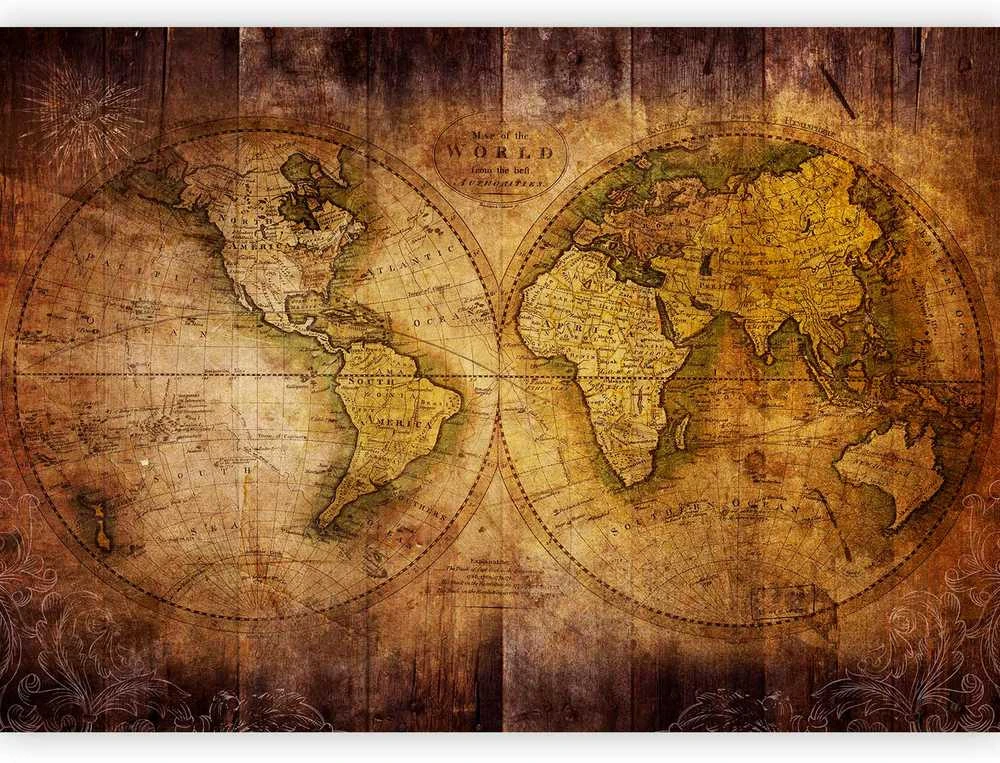 Artgeist Fototapetas - World on old map