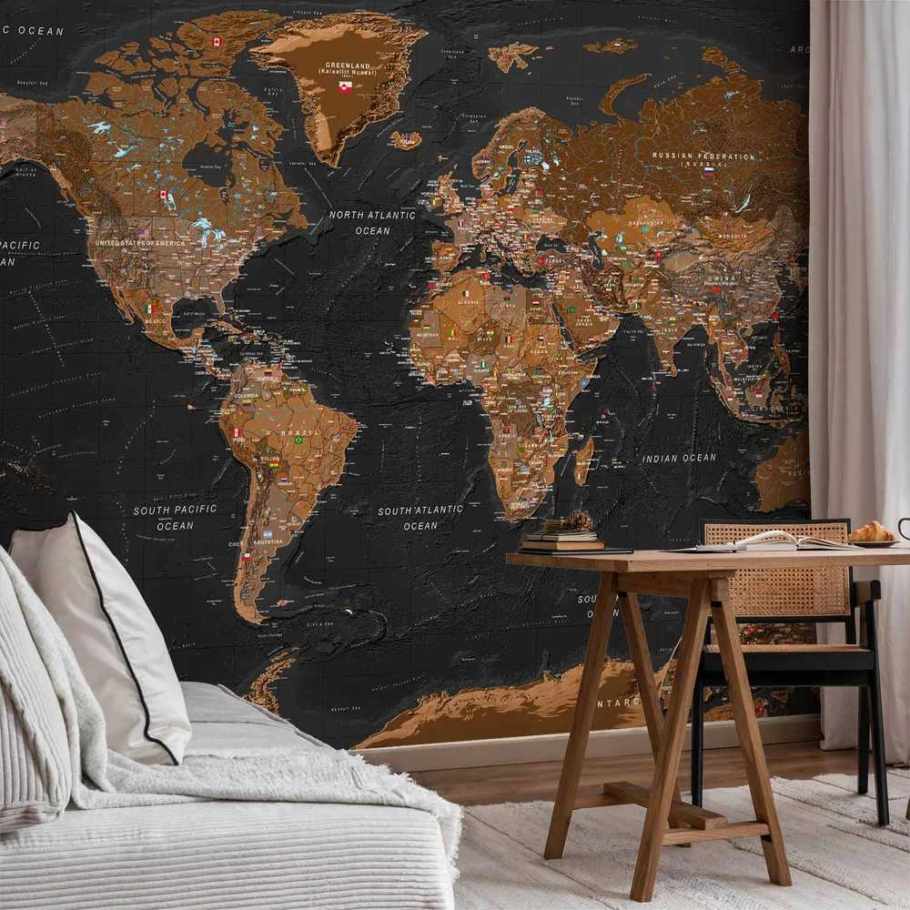Artgeist Fototapetas - World: Stylish Map
