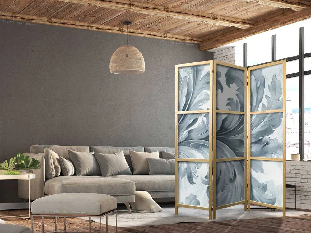 Artgeist Japoniška kambario pertvara - Botanical Motif with Leaves and Vines in Sandy Colors