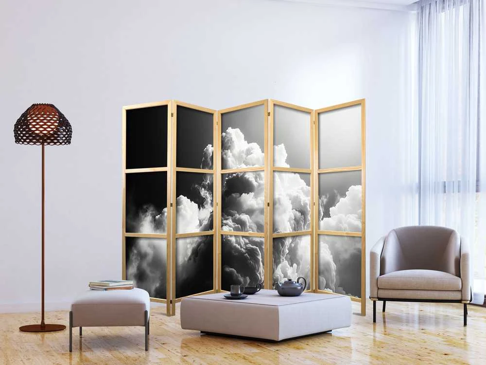 Artgeist Japoniška kambario pertvara - Clouds Like from Dreams: Let the Sun Illuminate Your Day – A Visual Feast