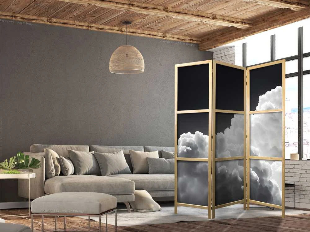 Artgeist Japoniška kambario pertvara - Discover the Infinite Play of Sunlight – Clouds and Shadows in the Sky.
