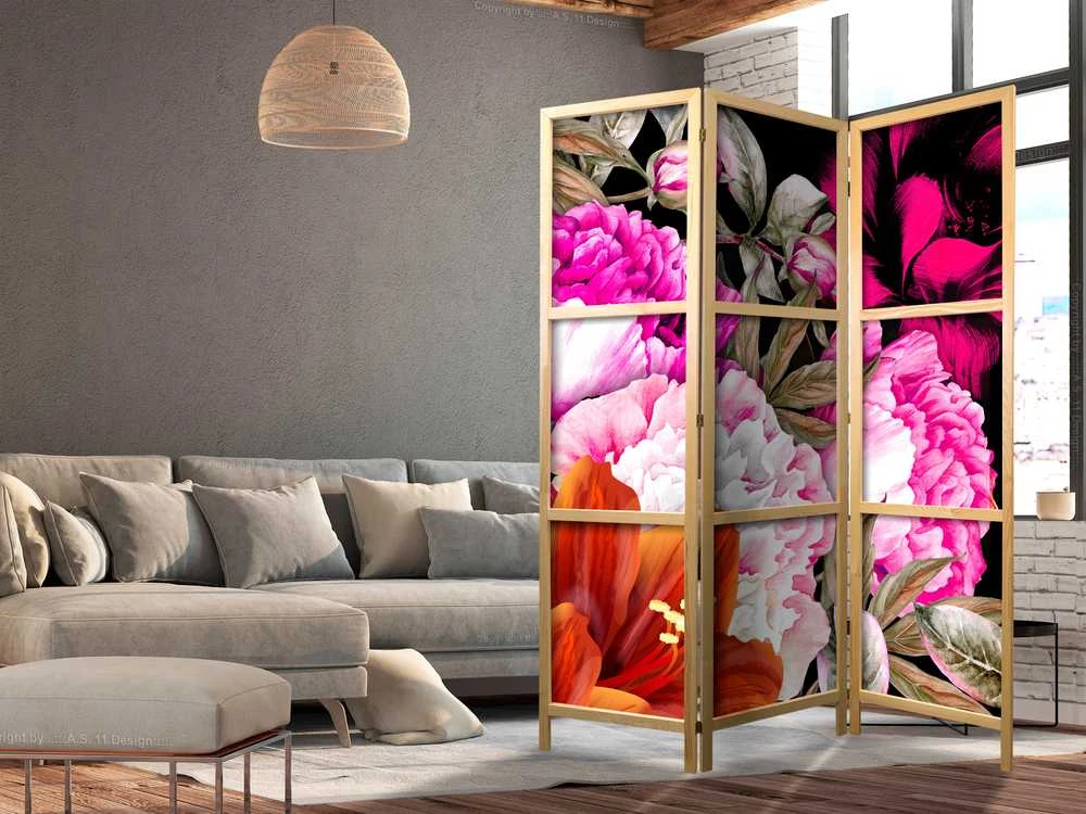 Artgeist Japoniška kambario pertvara - Floral Abundance I