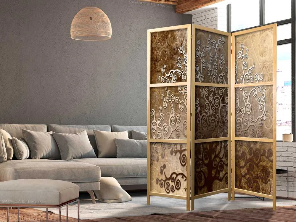 Artgeist Japoniška kambario pertvara - Golden Flourishes I