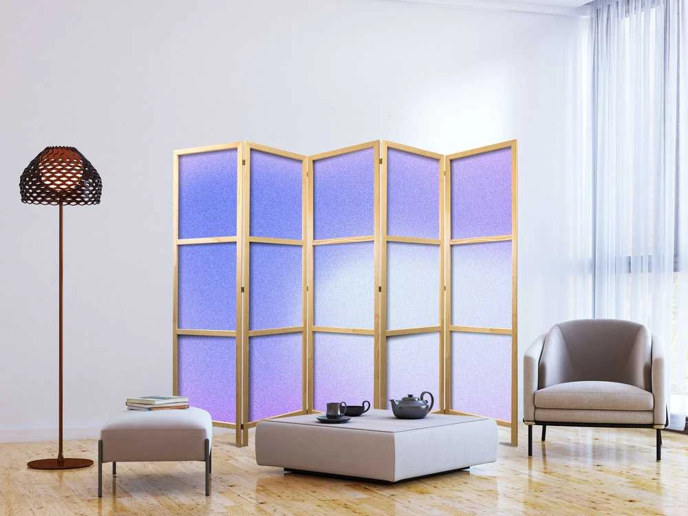 Artgeist Japoniška kambario pertvara - Heather Mist - Delicate Gradient Composed of Various Shades of Violet.