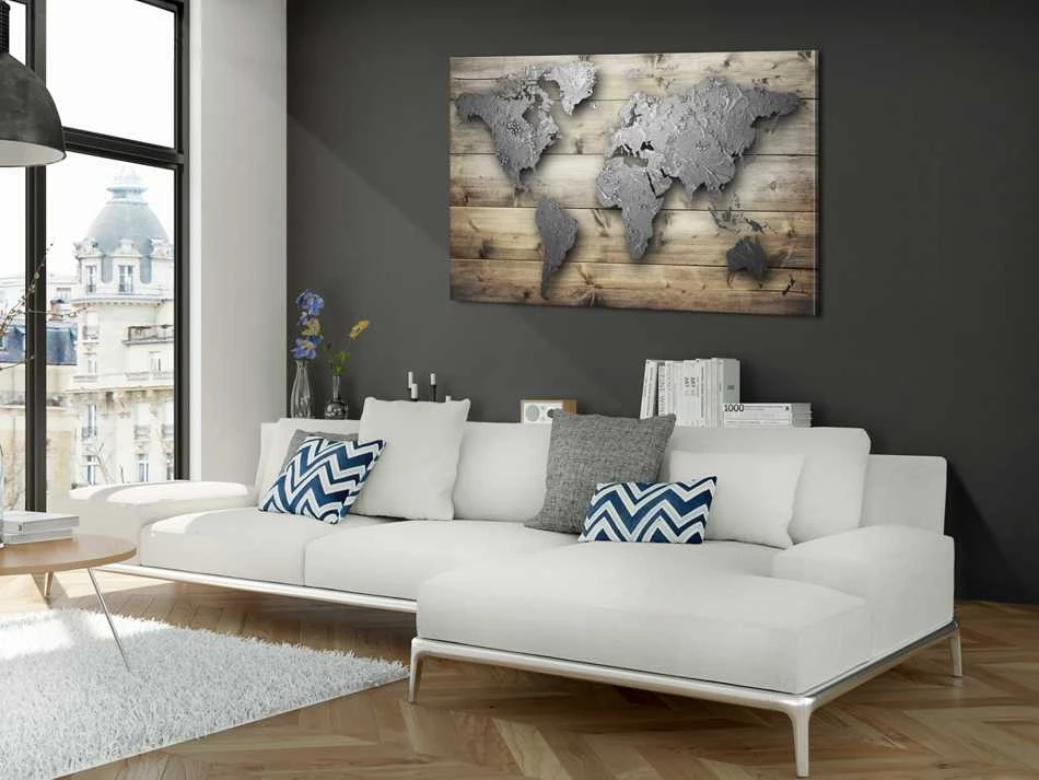 Artgeist Kamštinis paveikslas - Sidabrinis World