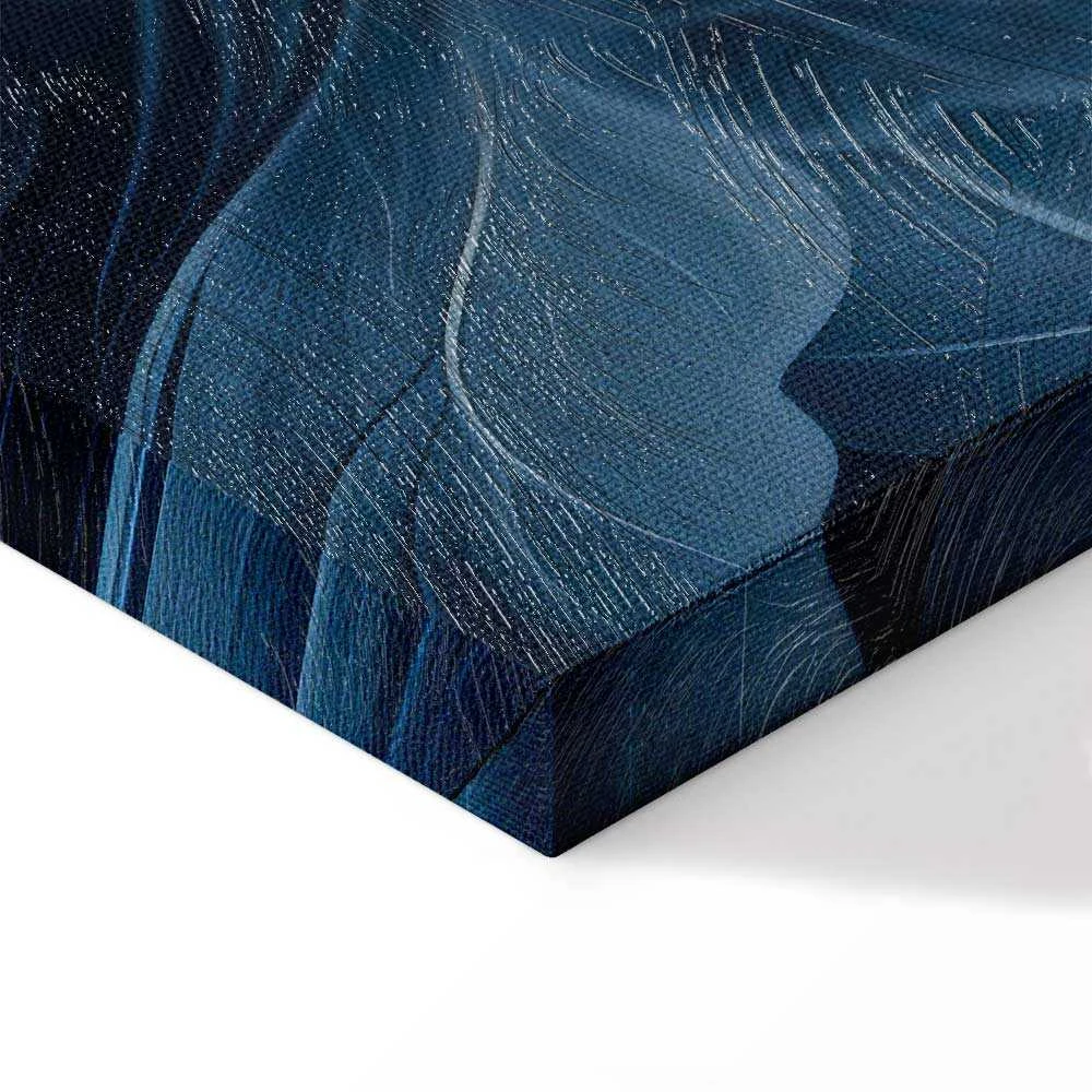 Artgeist Paveikslas - Abstract Ornaments Dark Mėlyna Victorian Leaves