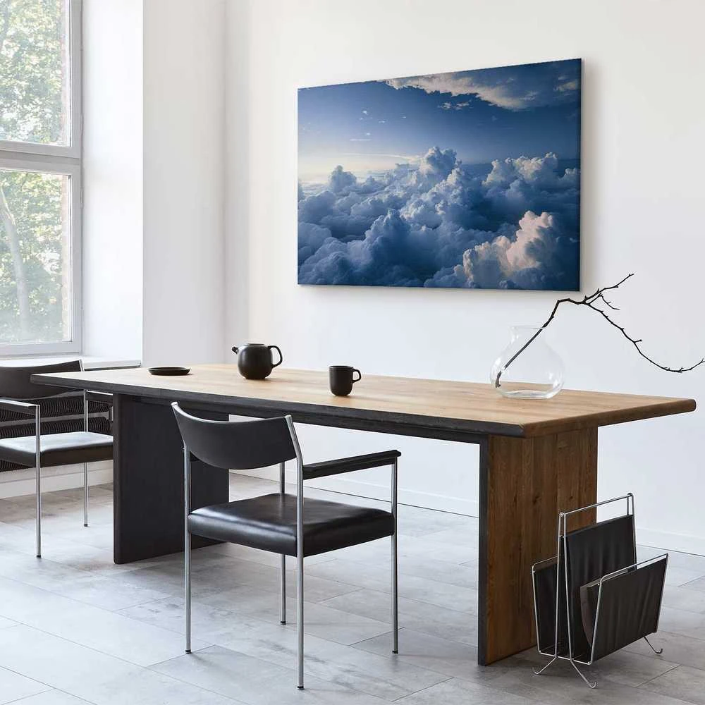Artgeist Paveikslas - Aerial Landscapes: Rays Lighting Up Fluffy Cloud Formations