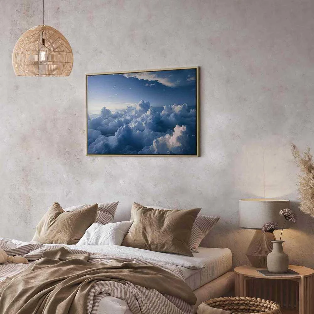 Artgeist Paveikslas - Aerial Landscapes: Rays Lighting Up Fluffy Cloud Formations