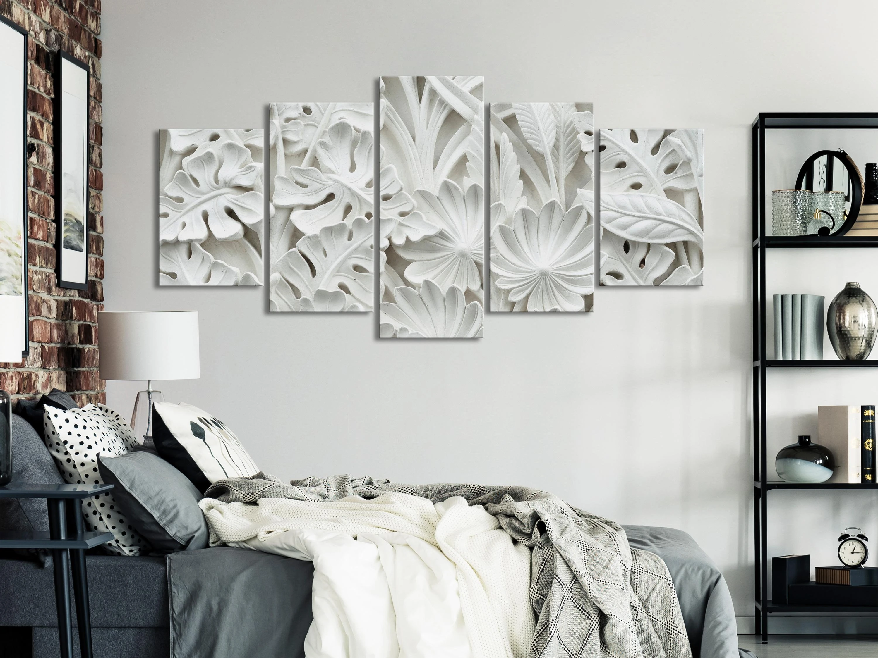 Artgeist Paveikslas - Alabaster Garden (5 Parts) Wide