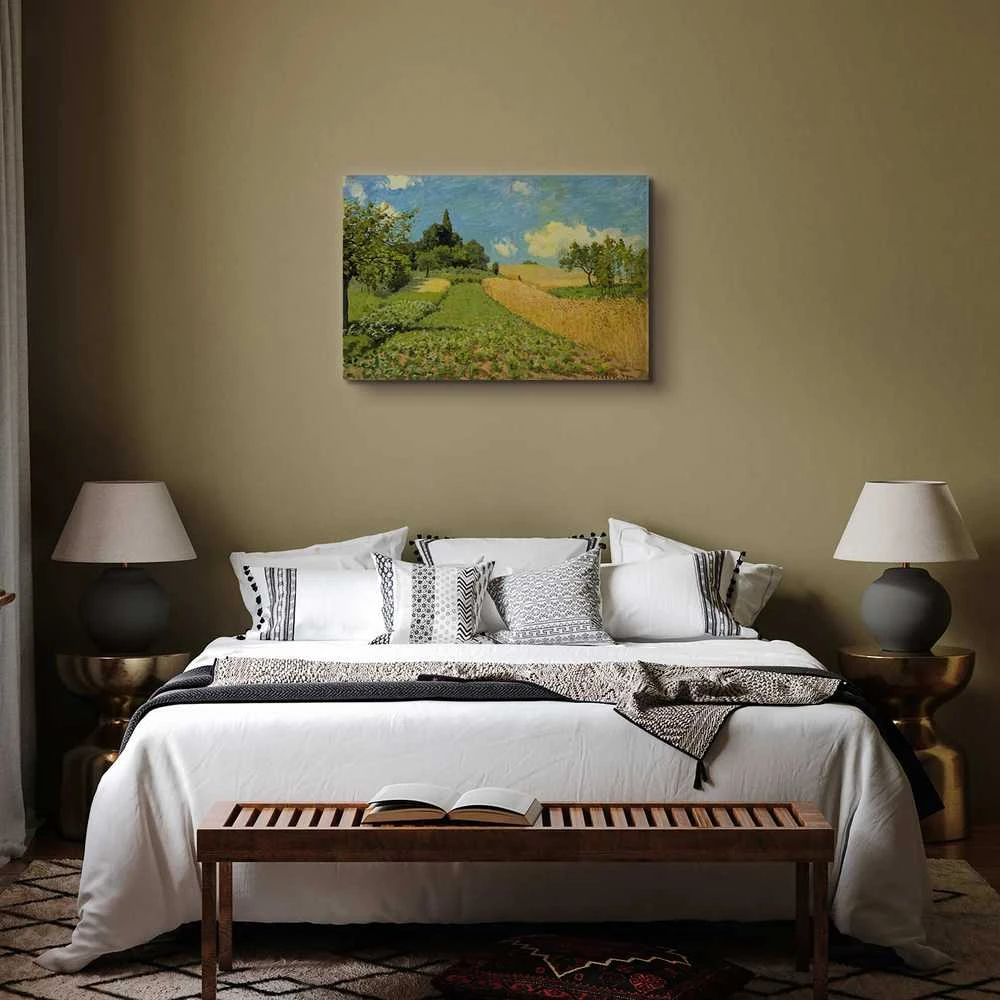 Artgeist Paveikslas - Alfred Sisley – Grain fields on the hills of Argenteuil