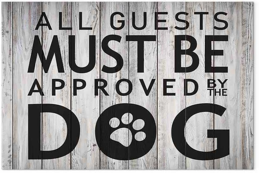 Artgeist Paveikslas - All Guests Must Be Approved by the Dog (1 Part) Wide