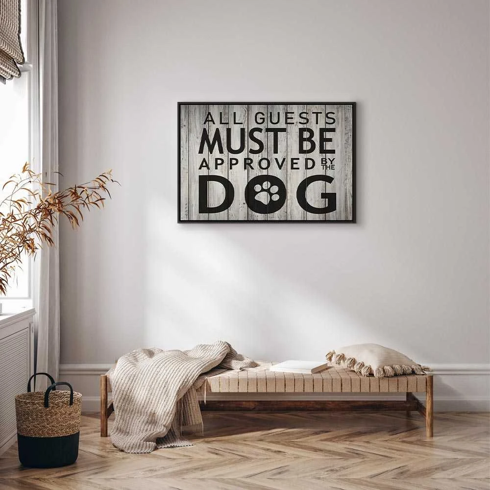 Artgeist Paveikslas - All Guests Must Be Approved by the Dog (1 Part) Wide