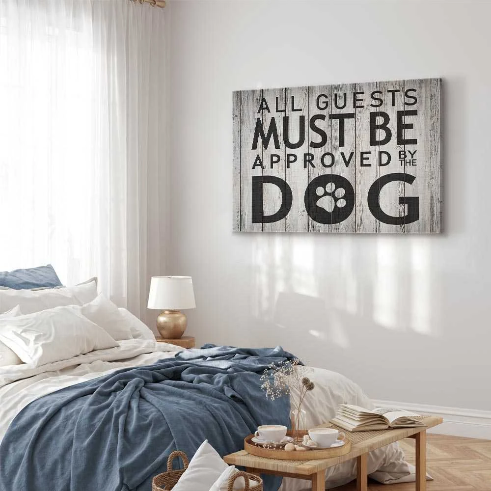 Artgeist Paveikslas - All Guests Must Be Approved by the Dog (1 Part) Wide