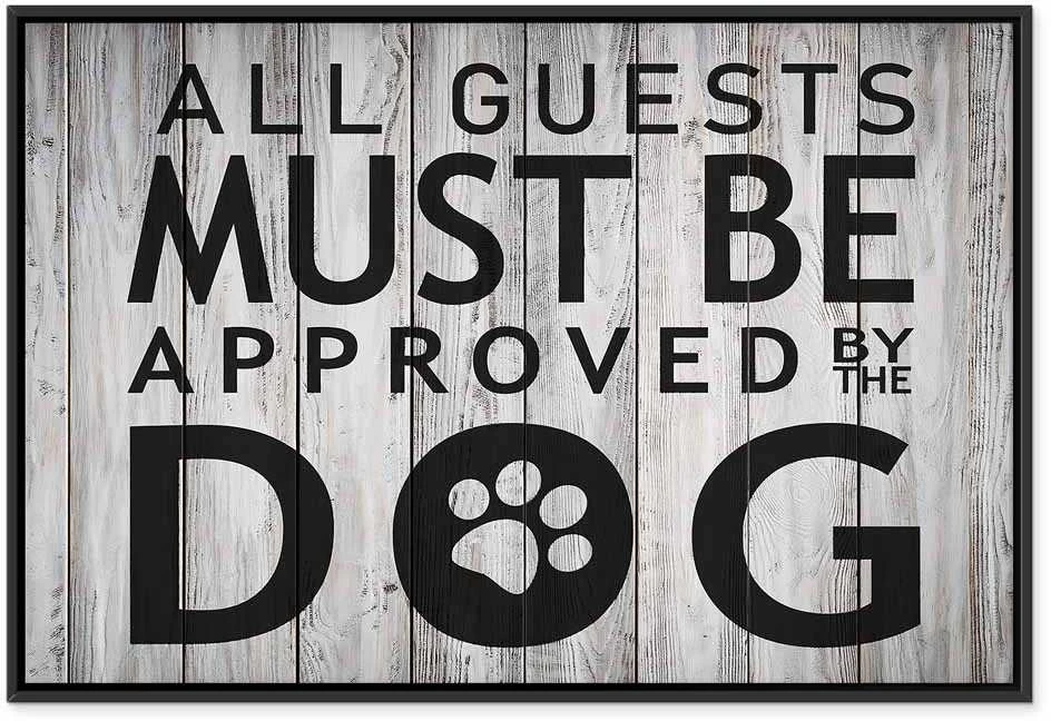 Artgeist Paveikslas - All Guests Must Be Approved by the Dog (1 Part) Wide