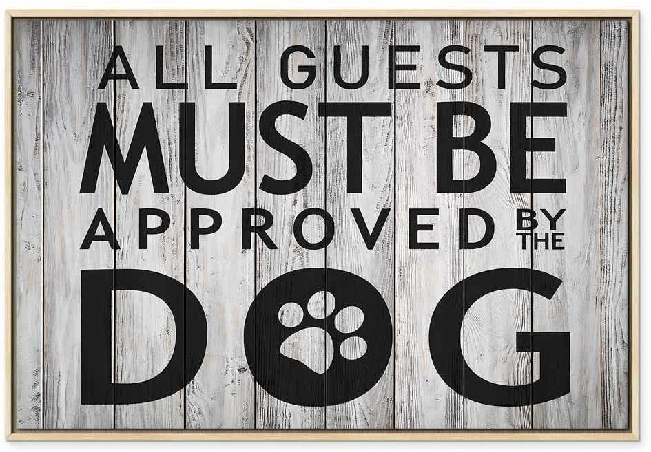 Artgeist Paveikslas - All Guests Must Be Approved by the Dog (1 Part) Wide