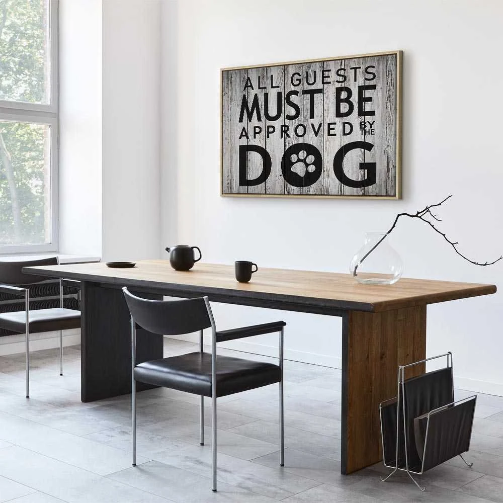 Artgeist Paveikslas - All Guests Must Be Approved by the Dog (1 Part) Wide