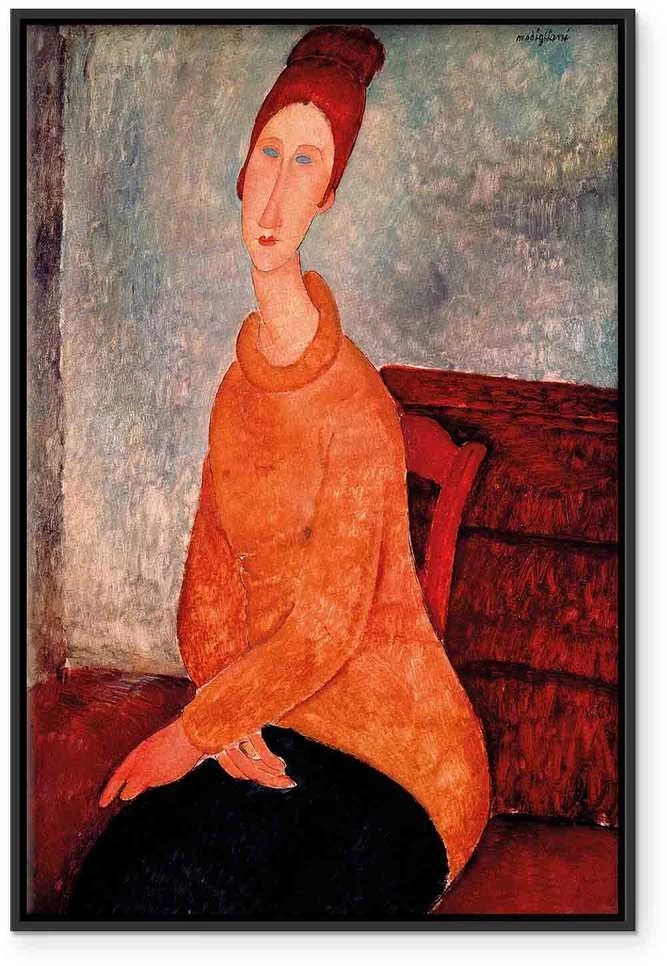 Artgeist Paveikslas - Amedeo Modigliani – Jeanne Hebuterne in a Geltona Sweater