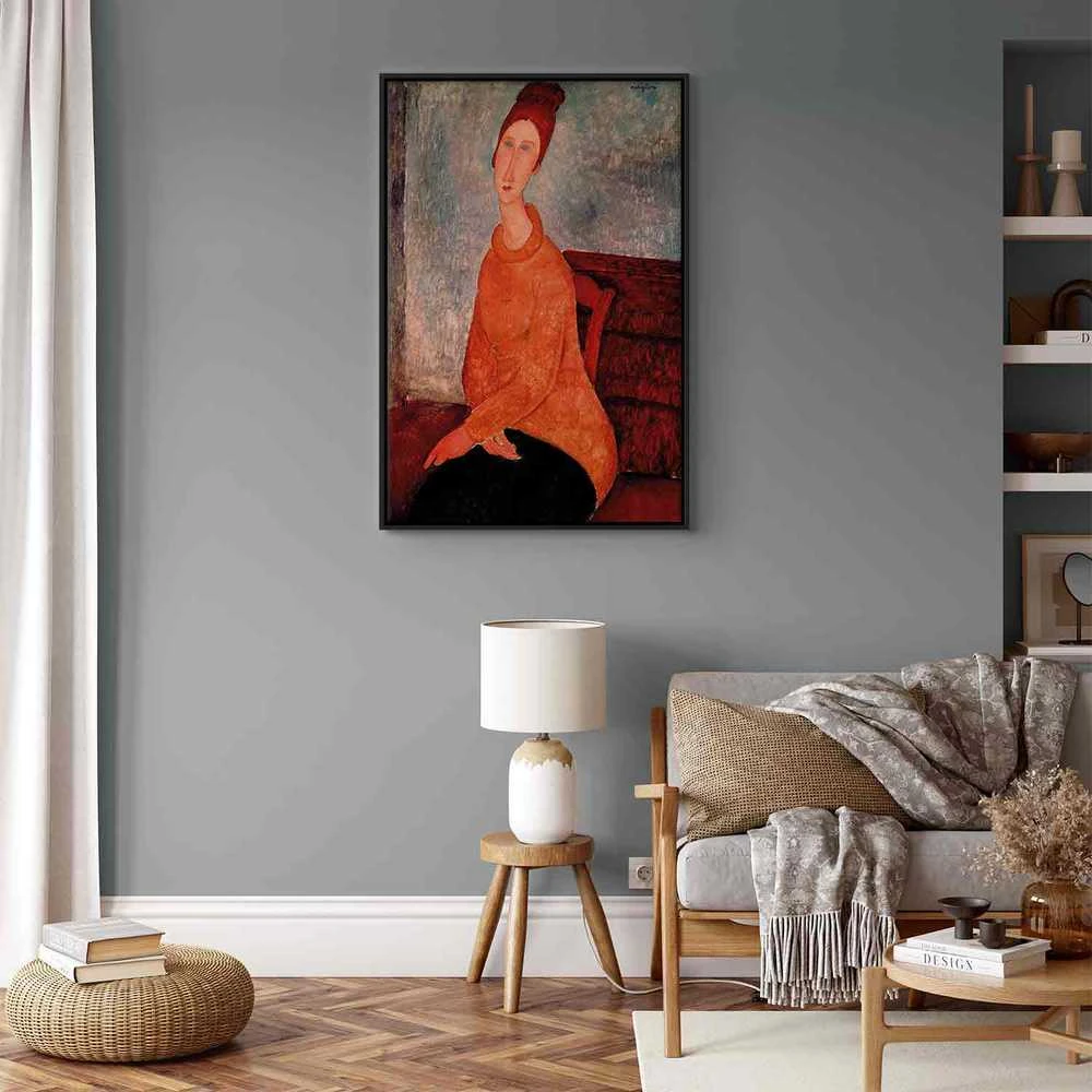 Artgeist Paveikslas - Amedeo Modigliani – Jeanne Hebuterne in a Geltona Sweater